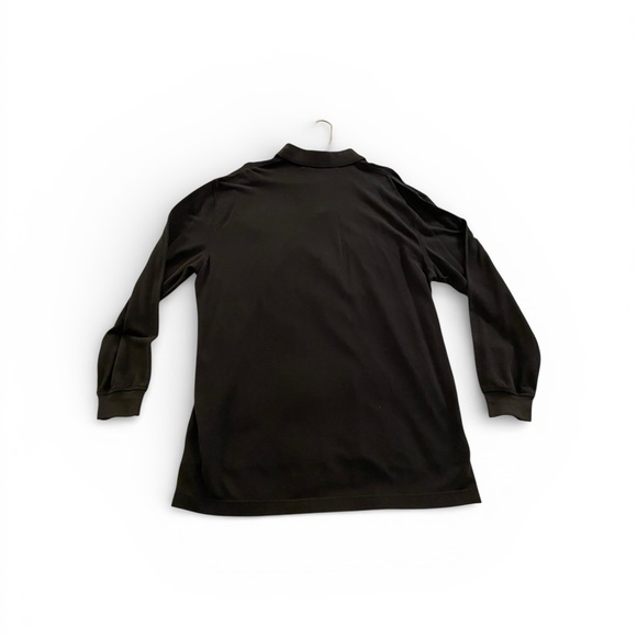 Men's Black Long Sleeve Polo Shirt - Picture 2 of 5